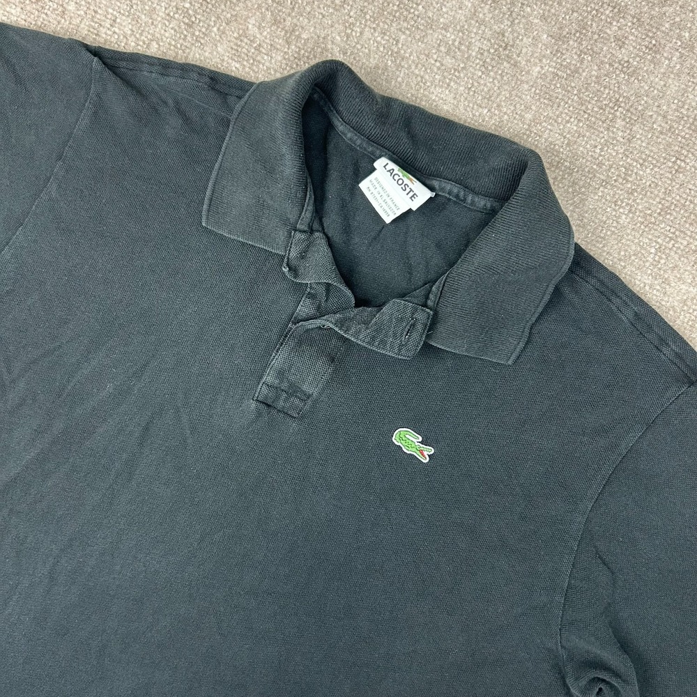 Lacoste Polo Shirt Mens XL Charcoal Gray Cotton Tennis Performance Resort Wear
